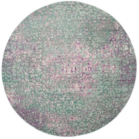 Safavieh 6 ft.-7 in. x 6 ft.-7 in. Mystique Power Loomed Round Area Rug, Blue and Multi MYS977F-7R